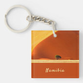 Namibia-Dunes aus Sossusvlei-Foto mit Text Schlüsselanhänger (Vorderseite)