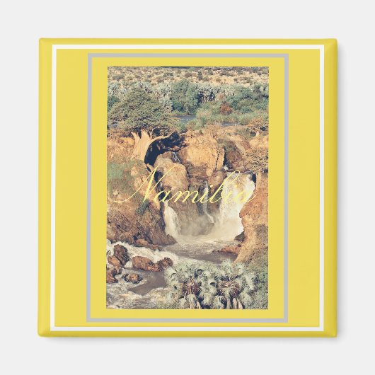 Namibia Epupa Falls Landschaft Naturmagnet Magnet (Vorne)