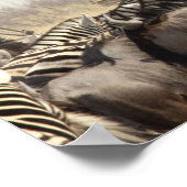 Namibia, Etosha National Park. Eine einsame Giraff Poster (Ecke)