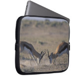 Namibia, Etosha National Park, zwei Männer Laptopschutzhülle (Vorne Rechts)