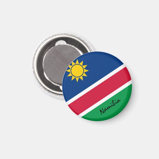 Namibia Fahne & Afrika - Reise-/Sportfans Magnet (Vorderseite/Rückseite)