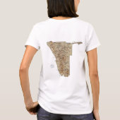 Namibia Flag and Map dk T - Shirt (Rückseite)