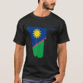 Namibia flag in Namibia outline Namibia T-Shirt (Vorderseite)