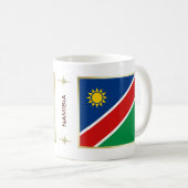 Namibia Flag + Karte Tasse (VorderseiteRechts)