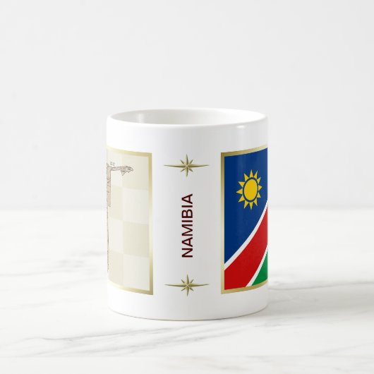 Namibia Flag + Karte Tasse (Mittel)