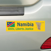 Namibia Flag + Map Autoaufkleber (Auf Auto)