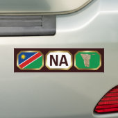 Namibia Flag Map Code Autoaufkleber (Auf Auto)