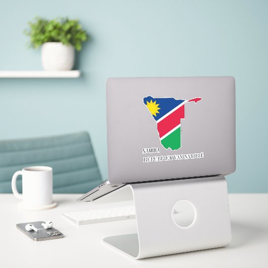 Namibia Flag Map Patriotic Aufkleber (Laptop auf Schreibtisch)