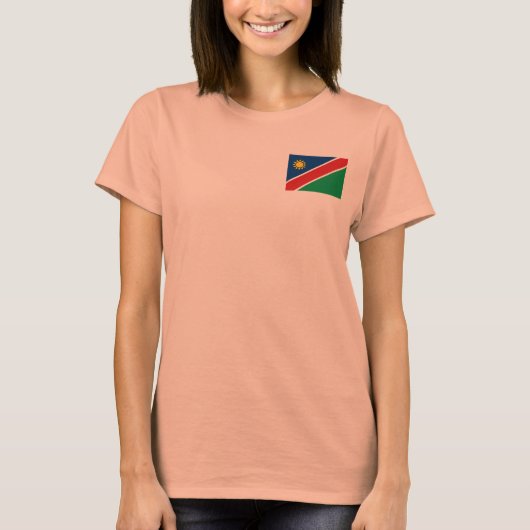 Namibia Flag + Map T - Shirts (Vorderseite)