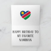 Namibia Flag Patriotic Birthday Karte (Innenseite)