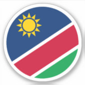 Namibia Flag Round Sticker (Vorderseite)