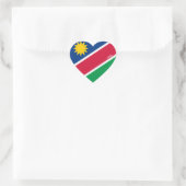 Namibia Flag Splendid Patriotic Herz-Aufkleber (Tasche)