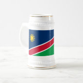 Namibia-Flagge Bierglas (Vorderseite Links)