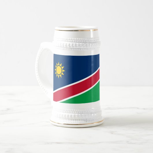 Namibia-Flagge Bierglas (Vorderseite Links)