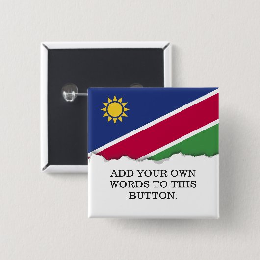 Namibia-Flagge Button (Vorne & Hinten)