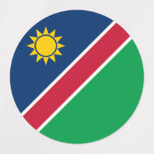 Namibia-Flagge Etiketten (Design 1)