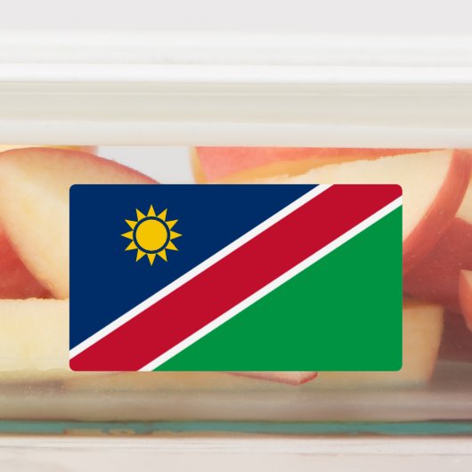Namibia-Flagge Etiketten (Befestigt)