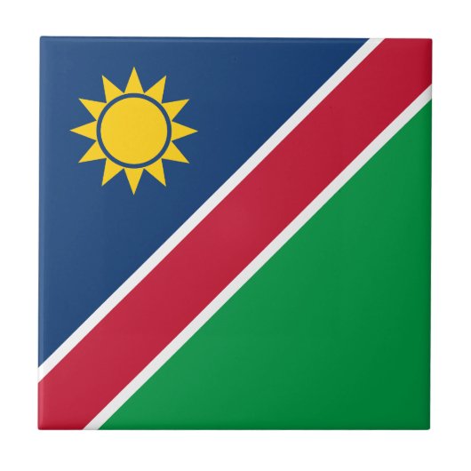 Namibia-Flagge Fliese (Vorderseite)