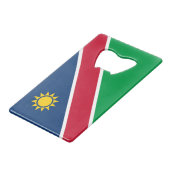 Namibia-Flagge Geldbeutel Flaschenöffner (Rückseite Schrägansicht)