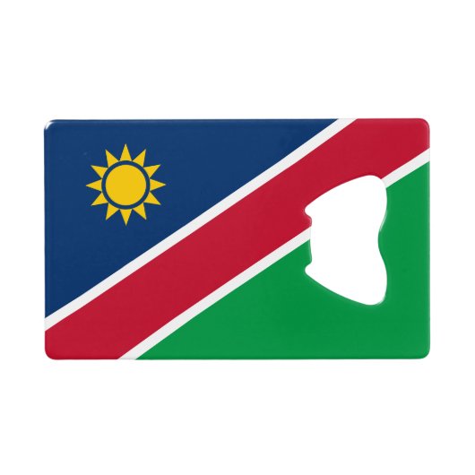 Namibia-Flagge Geldbeutel Flaschenöffner (Rückseite Horizontal)