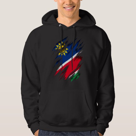 Namibia-Flagge Hoodie (Vorderseite)