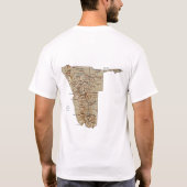 Namibia-Flagge + Karte + Text-T-Shirt T-Shirt (Rückseite)