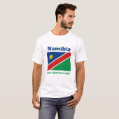 Namibia-Flagge + Karte + Text-T-Shirt T-Shirt (Vorne ganz)