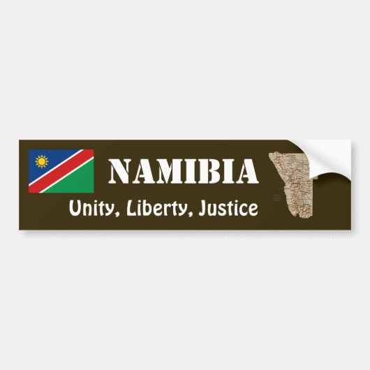 Namibia-Flagge + Karten-Autoaufkleber Autoaufkleber (Vorne)