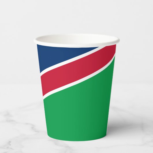 Namibia-Flagge Pappbecher (Rückseite)