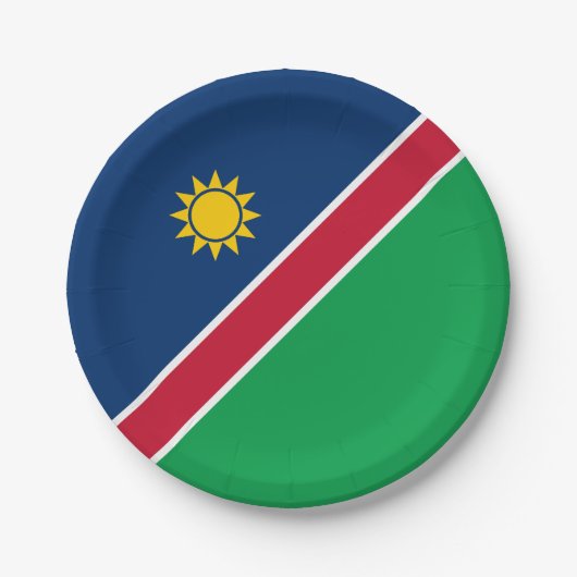 Namibia-Flagge Pappteller (Vorderseite)