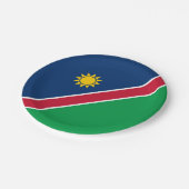 Namibia-Flagge Pappteller (Schrägansicht)