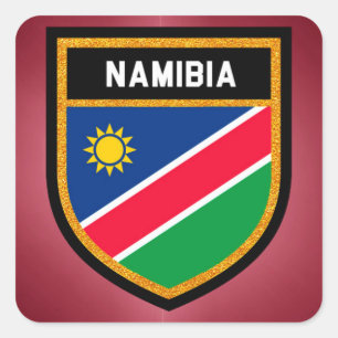 Namibia-Flagge Quadratischer Aufkleber