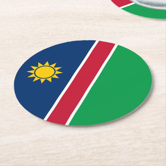 Namibia-Flagge Runder Pappuntersetzer (Angewinkelt)