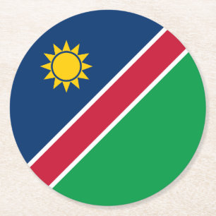 Namibia-Flagge Runder Pappuntersetzer