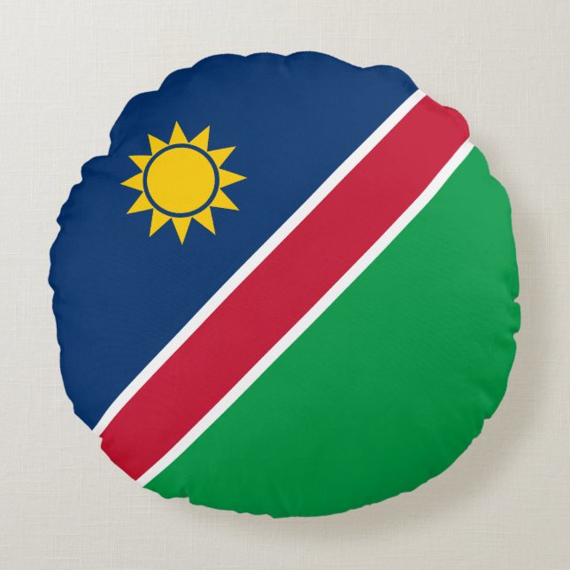Namibia-Flagge Rundes Kissen (Vorderseite)