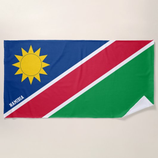 Namibia-Flagge Splendid Patriotic Strandtuch (Vorderseite)