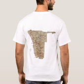 Namibia-Flagge und Karten-T - Shirt (Rückseite)