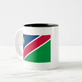 Namibia-Flagge Zweifarbige Tasse (Vorderseite Links)