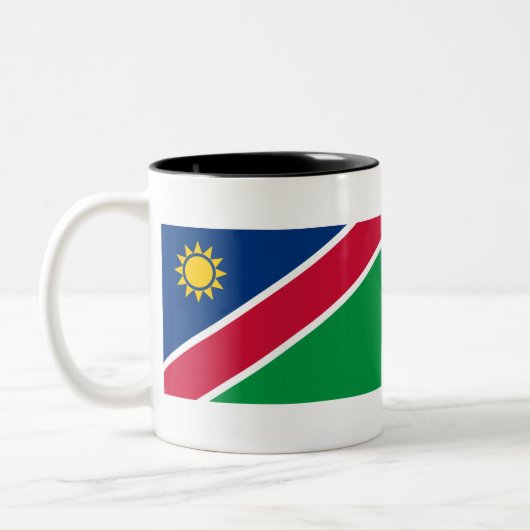 Namibia-Flagge Zweifarbige Tasse (Links)