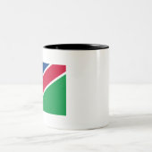 Namibia-Flagge Zweifarbige Tasse (Mittel)