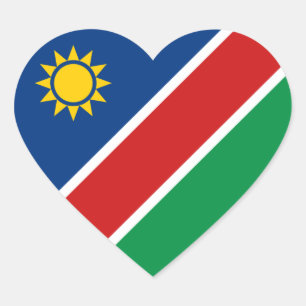 Namibia-Flaggen-Herz-Aufkleber Herz-Aufkleber