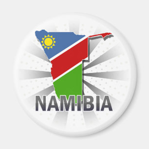 Namibia-Flaggen-Karte 2,0 Magnet