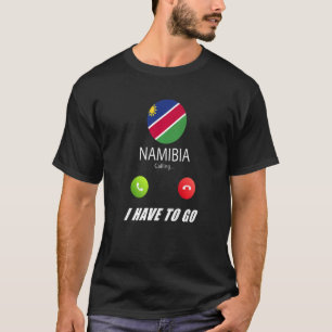 Namibia-Flaggen-Souvenir Namibia Ruft Ist Anruft T-Shirt