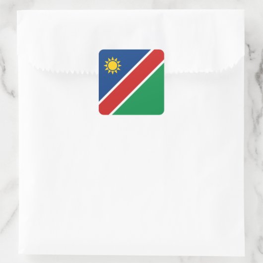 Namibia-Flaggenaufkleber Quadratischer Aufkleber (Tasche)