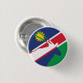 Namibia Gemsbok Namibische Nationale Tierflagge Button (Vorne & Hinten)