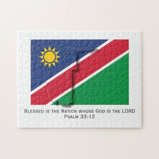 NAMIBIA | Gesegnete Nation | NAMIBIAN FLAG Puzzle (Horizontal)