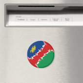 Namibia Gnarly Flag Magnet (In Situ (Geschirrspüler))