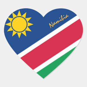 Namibia Herzaufkleber, patriotische namibische Fla Herz-Aufkleber