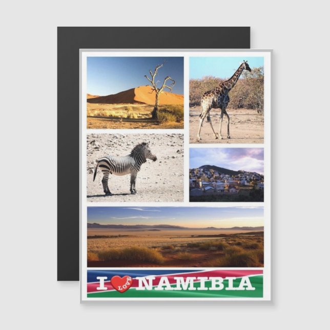 Namibia - I Liebe - Magnetkarte (Vorne/Hinten)