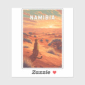 Namibia Illustration Reise Kunst Vintage Aufkleber (Blatt)